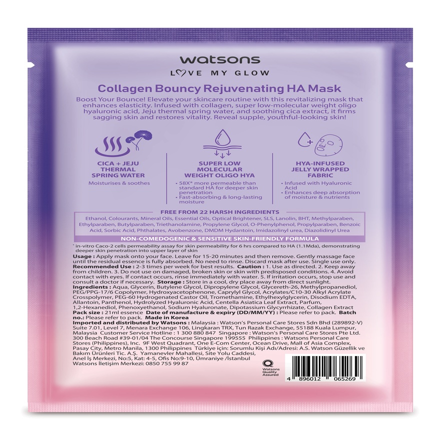 Collagen Bouncy Rejuvenating HA Mask 1s