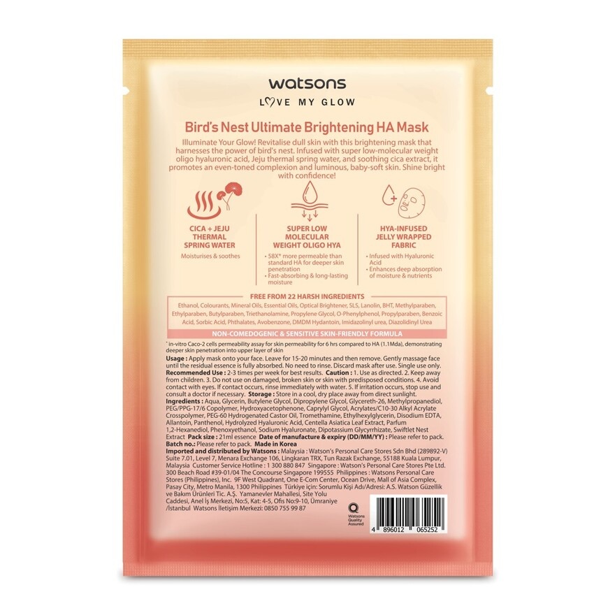 Bird's Nest Ultimate Brightening HA Mask 1s