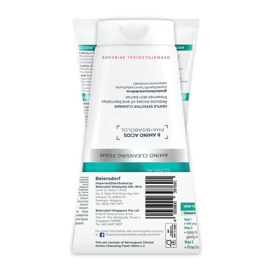 Dermopure Clinical Amino Cleansing Foam Twin Pack 150ml