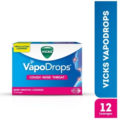 VICKS - VapoDrops Lozenges - Berry 12S