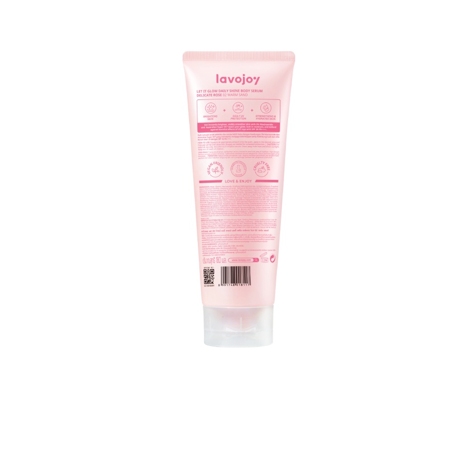 Let It Glow Daily Shine Body Serum Delicate Rose 02 Warm Sand 180ml image