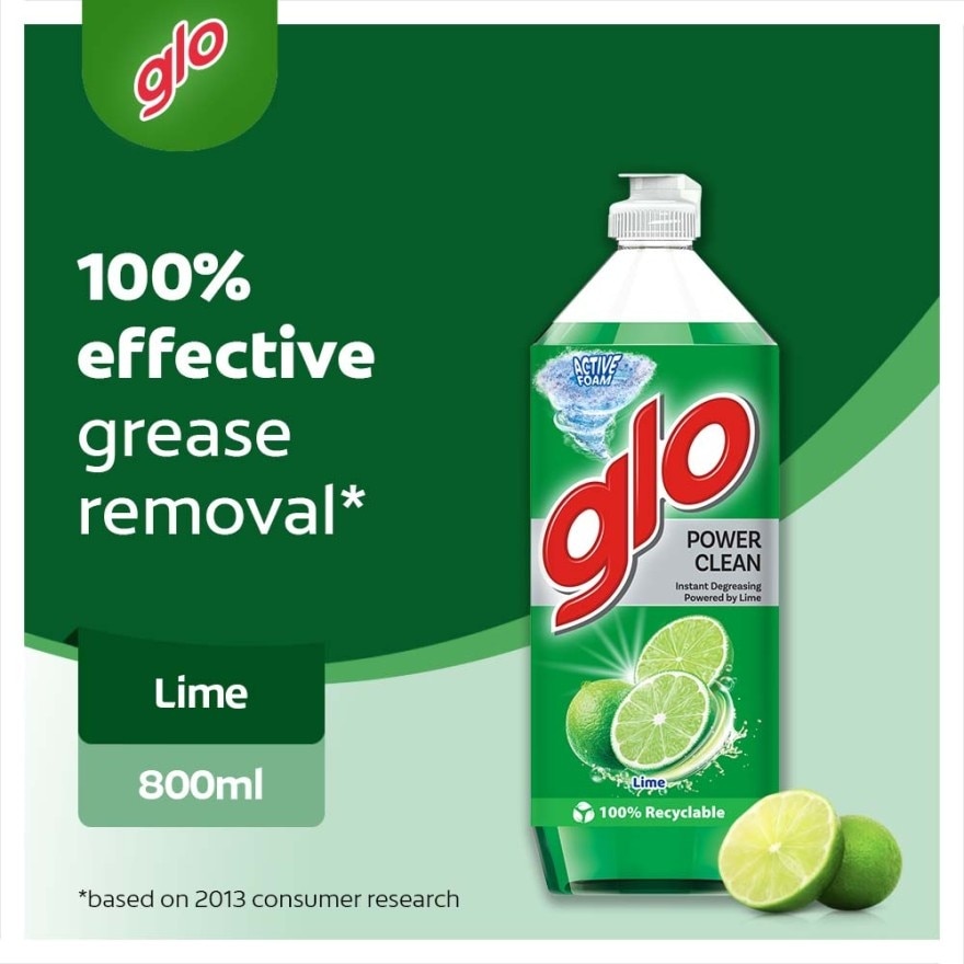 Glo Dishwash Liquid Lime 800ml