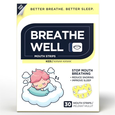 BREATHE WELL - Mouth Strips Kids 30s