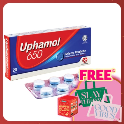 UPHAMOL 650 Relieves Headache Tablets 20's