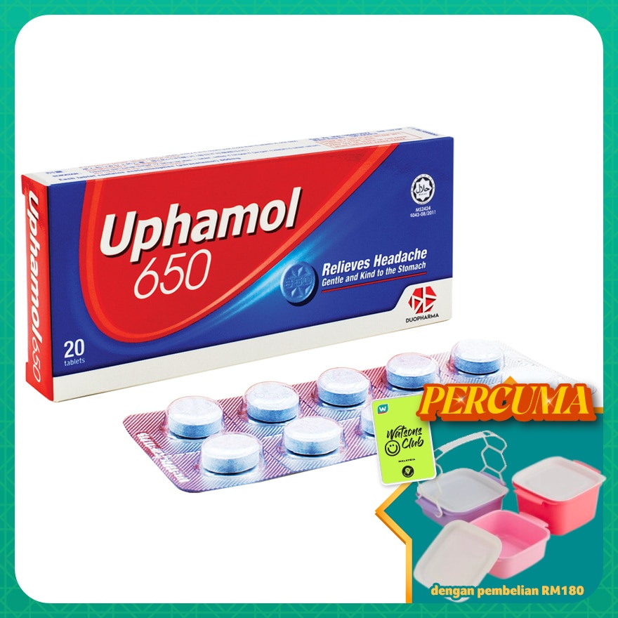 650 Relieves Headache Tablets 20's