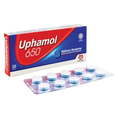 UPHAMOL 650 Relieves Headache Tablets 20's