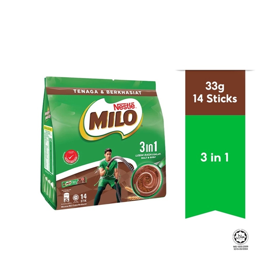 Activ GO 3in1 Chocolate Malt Drink 14'sx33g