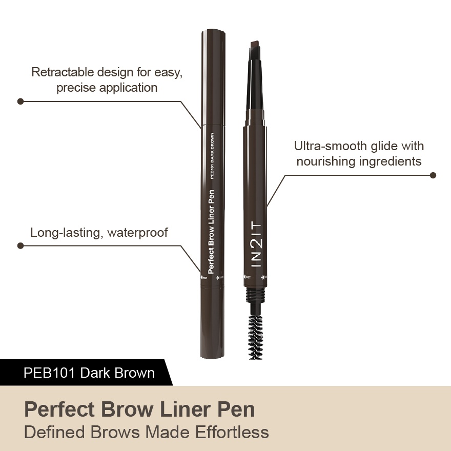 Perfect Brow Liner Pen Dark Brown PEB101