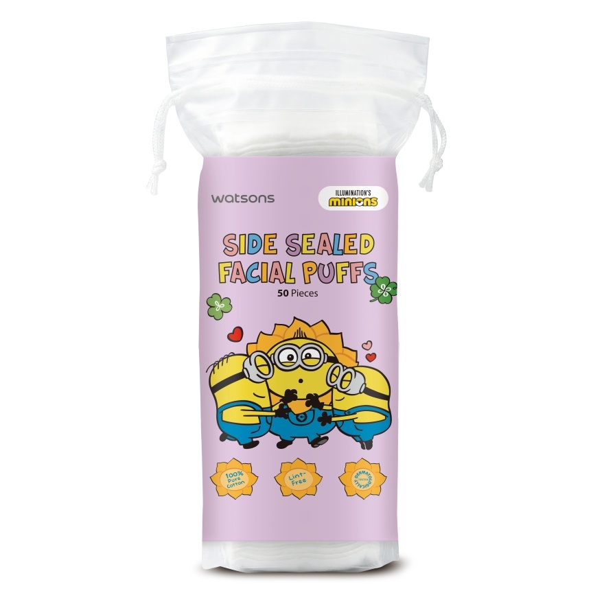 Minion Side Sealed Facial Puffs 50s