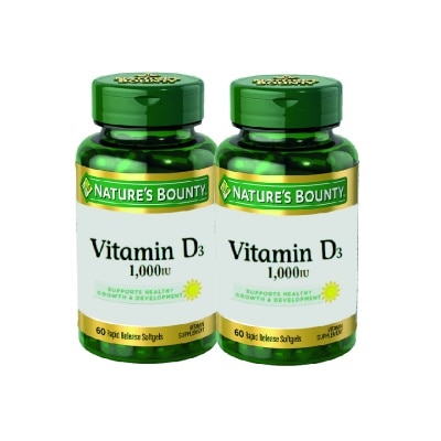 NATURE'S BOUNTY - Vitamin D3 1000IU 60s PO2