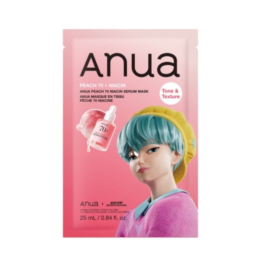 KPop Demon Hunters Peach 70 Niacin Serum Mask 1s