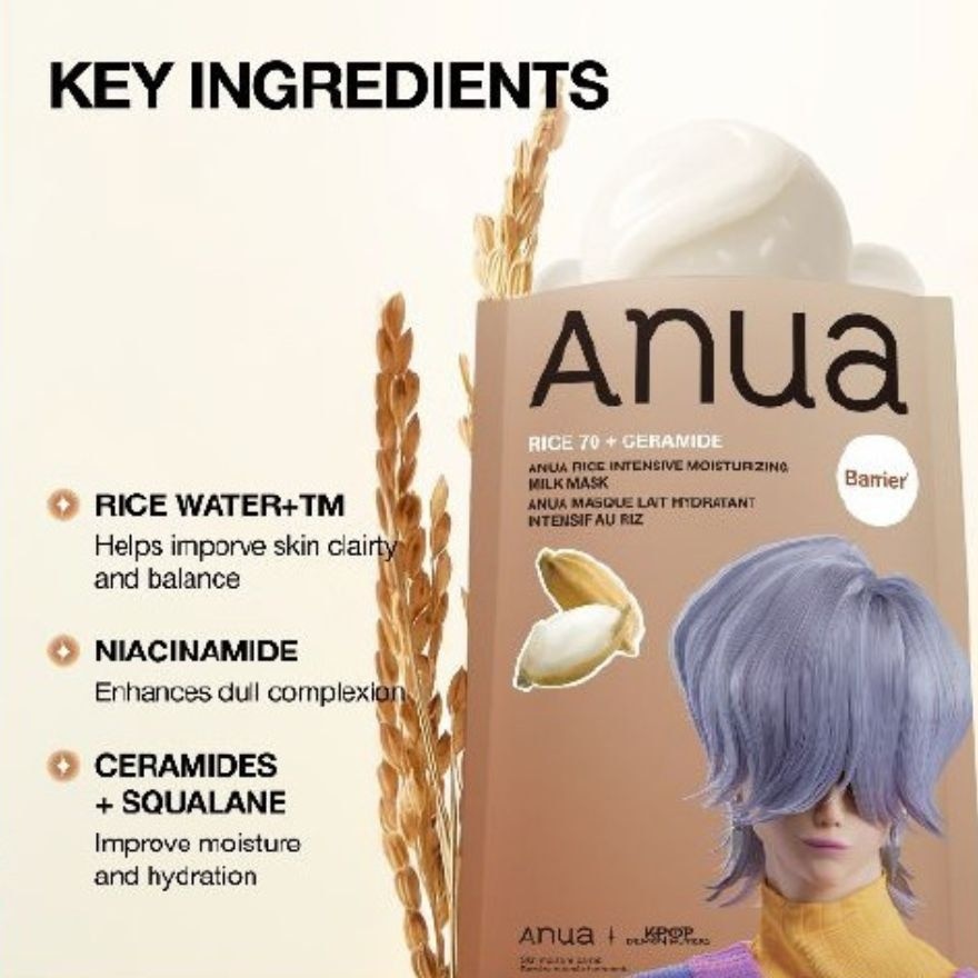 KPop Demon Hunters Rice 70 Intensive Moisturizing Milk Mask 25ml