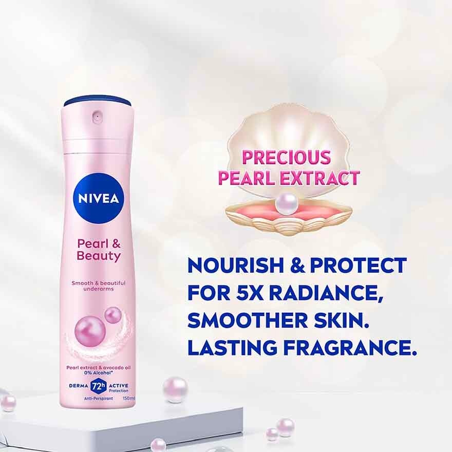 [Buy 2 Free 1] Deodorant Pearl Beauty Spray 3 x 150ml