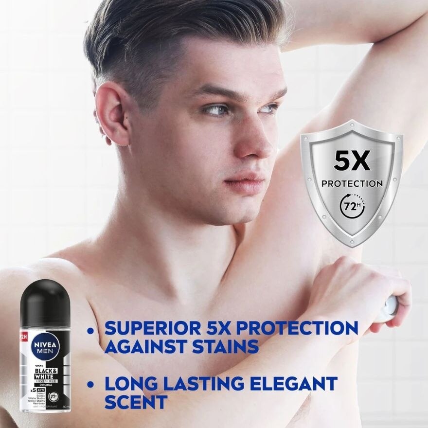 [Buy 2 Free 1] Deodorant Black & White Roll On 3x50ml