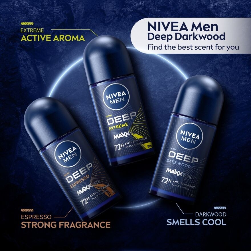 [Buy 2 Free 1] DEEP Deodorant Roll On Twin Pack 3x50ml