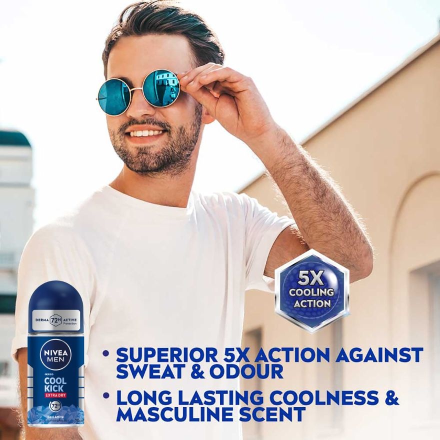 [Buy 2 Free 1] Deodorant Cool Kick Roll On 3x50ml