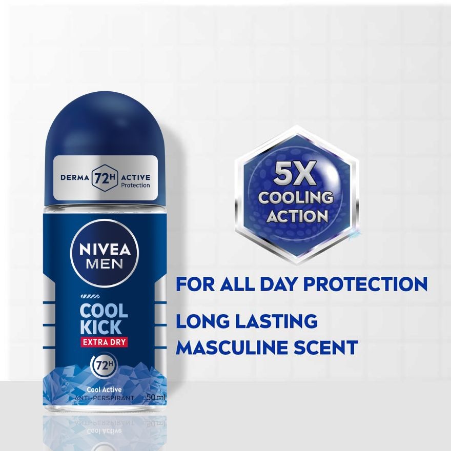 [Buy 2 Free 1] Deodorant Cool Kick Roll On 3x50ml