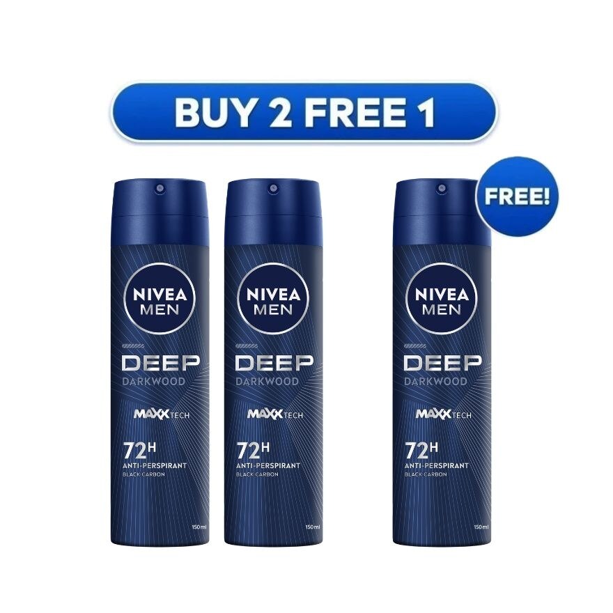 [Buy 2 Free 1] DEEP Deodorant Spray 3x150ml