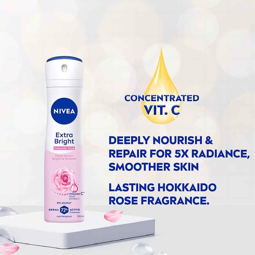 [Buy 2 Free 1] Deodorant Deep Brightening Serum Hokkaido Rose Spray 3x150ml