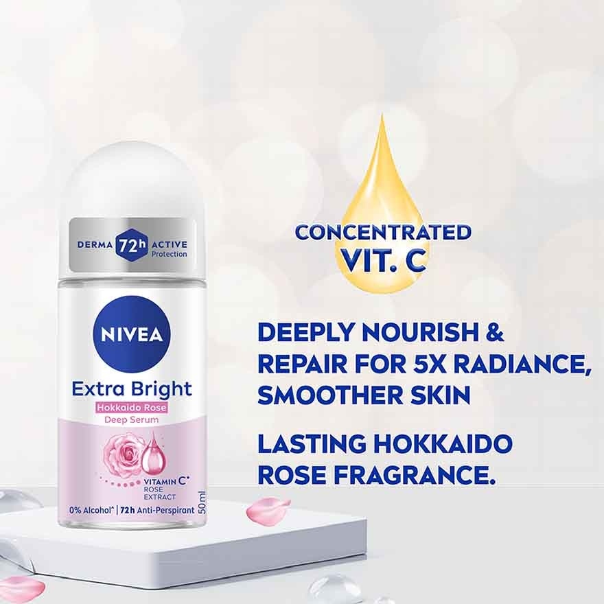 [Buy 2 Free 1] Deodorant Deep Brightening Serum Hokkaido Rose Roll On 3x50ml