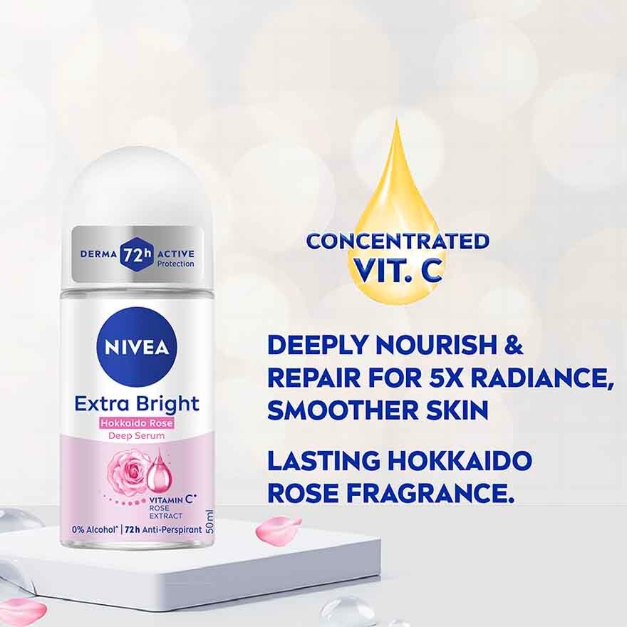 [Buy 2 Free 1] Deodorant Deep Brightening Serum Hokkaido Rose Roll On 3x50ml