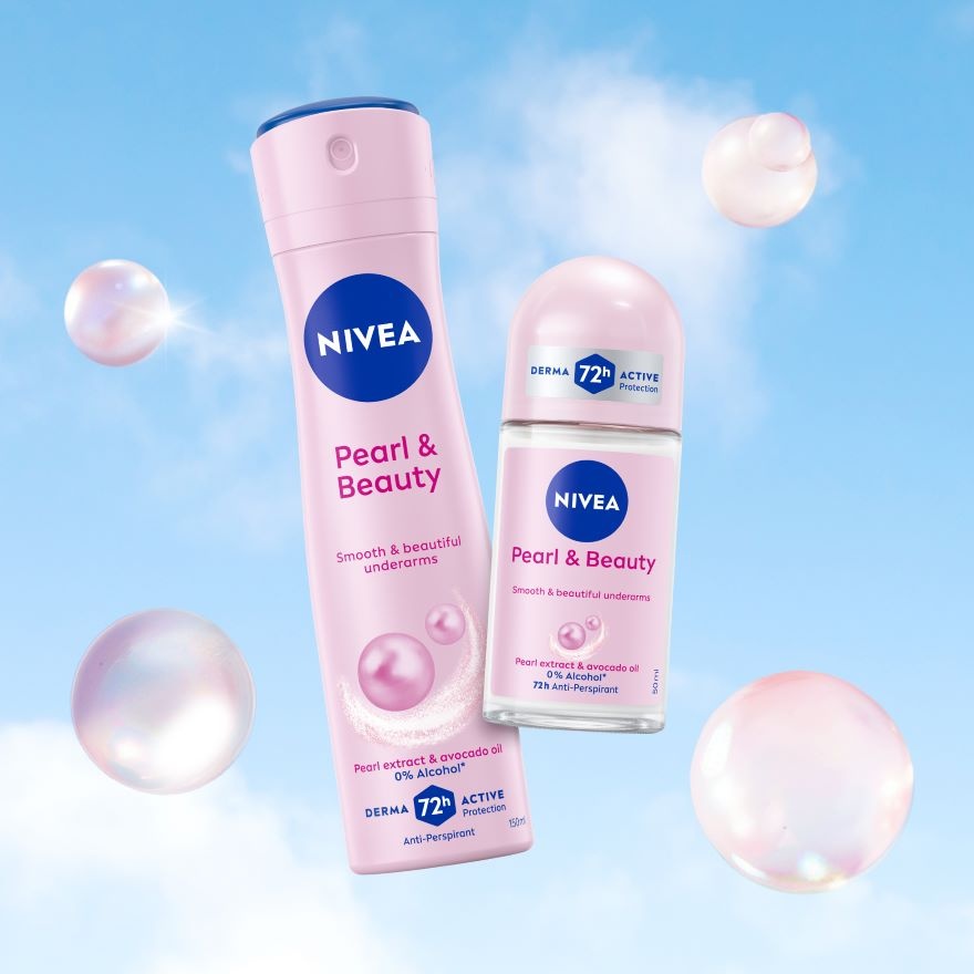 [Buy 2 Free 1] Deodorant Pearl & Beauty Roll On 3x50ml