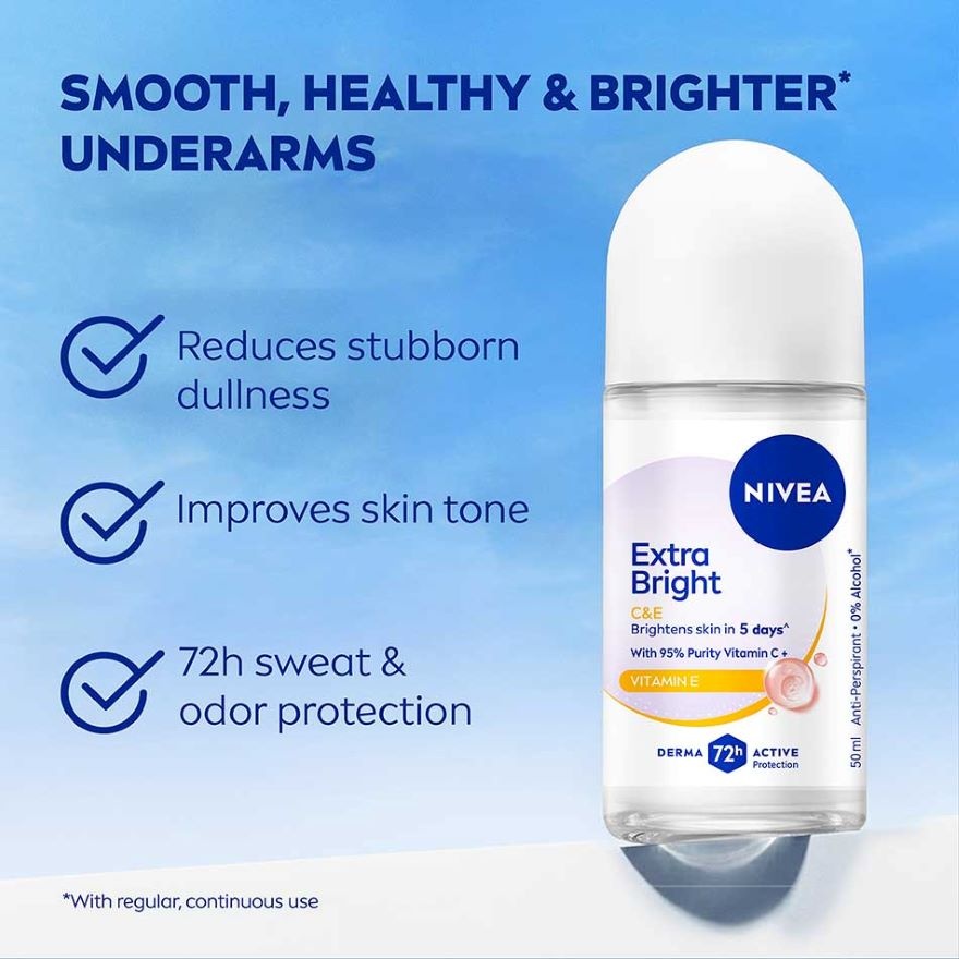 [Buy 2 Free 1] Deodorant Extra Bright C&E Roll On 50ml x3