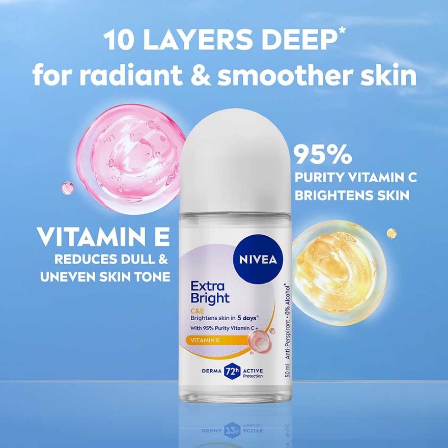 [Buy 2 Free 1] Deodorant Extra Bright C&E Roll On 50ml x3