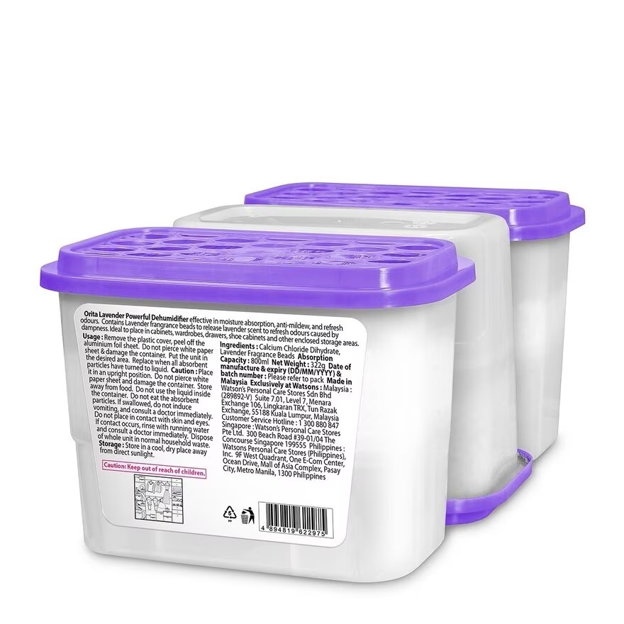Dehumidifier Lavender 3x800ml x 12s image