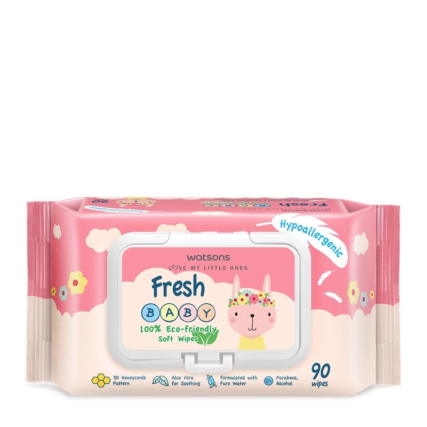 Baby Wipes Fresh Hypoallergenic 90's x 6s