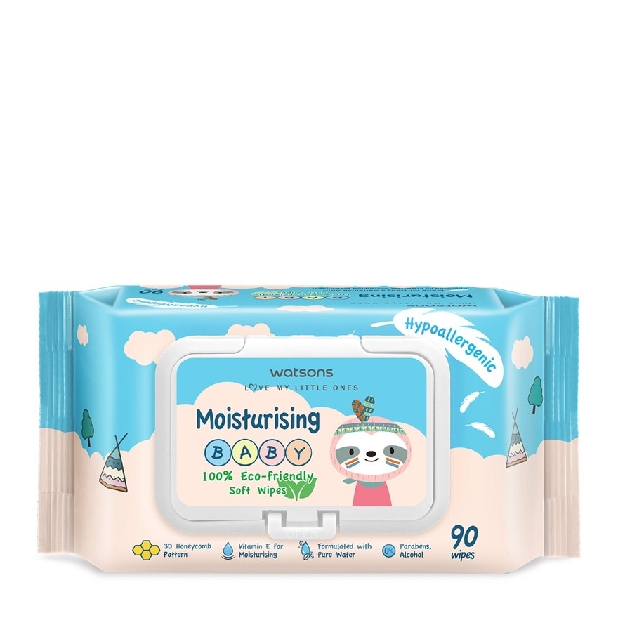 Baby Wipes Moisturizing 90's x 6s