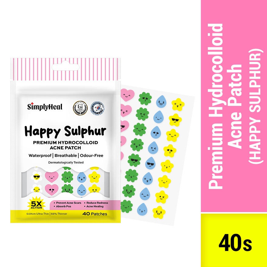 Happy Sulphur Day & Night Premium Hydrocolloid Acne Patch 40s