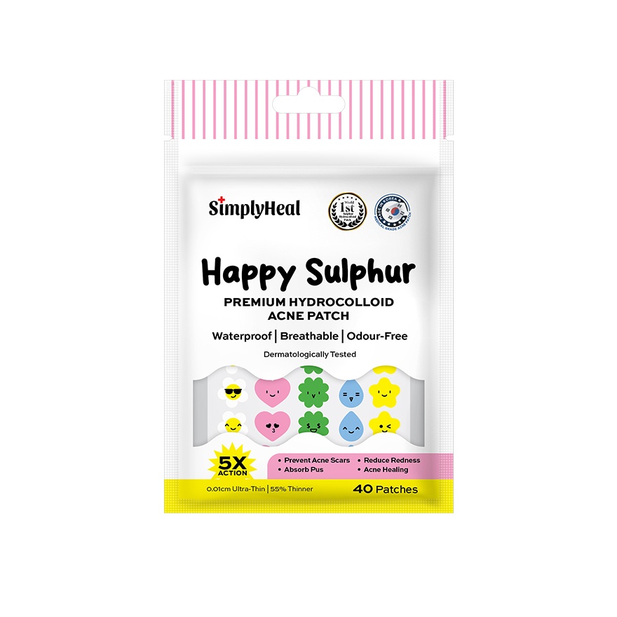 Happy Sulphur Day & Night Premium Hydrocolloid Acne Patch 40s