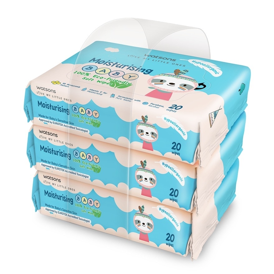 Lotion Baby Wipes 20's x 3 x 6s
