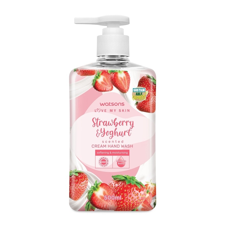 Strawberry Yoghurt Scented Cream Hand Wash x 3s