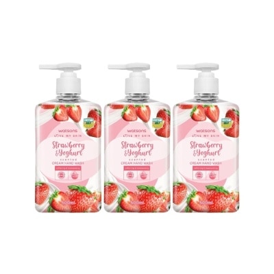 WATSONS - Strawberry Yoghurt Scented Cream Hand Wash x 3s