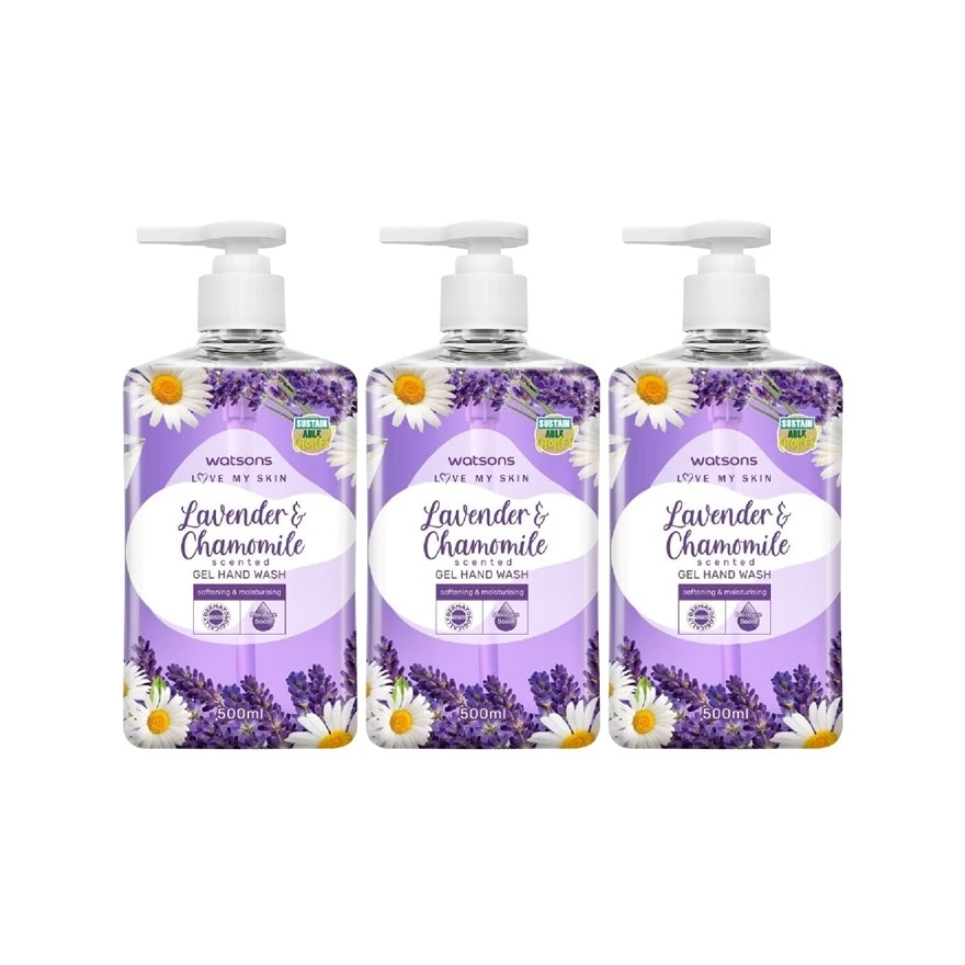 Lavender Chamomile Scented Gel Hand Wash x 3s