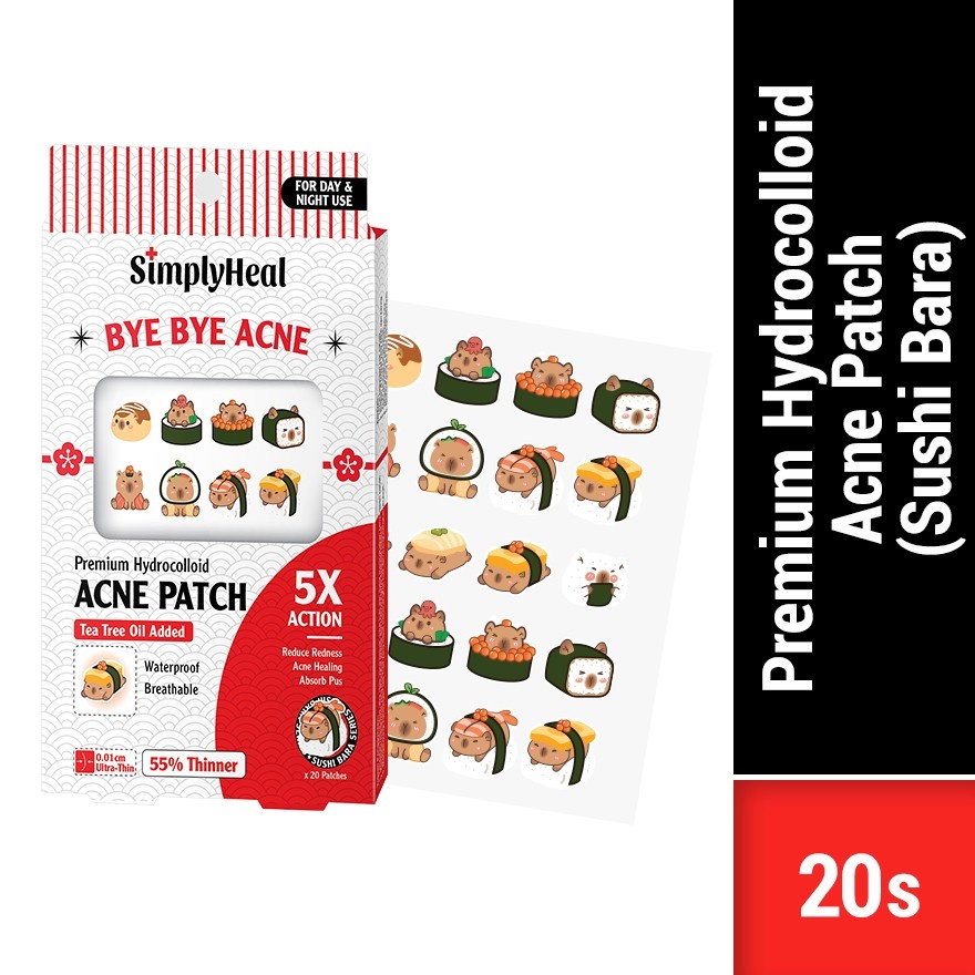 Sushi Bara Day & Night Premium Hydrocolloid Acne Patch 20s