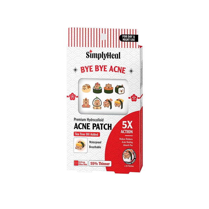 Sushi Bara Day & Night Premium Hydrocolloid Acne Patch 20s