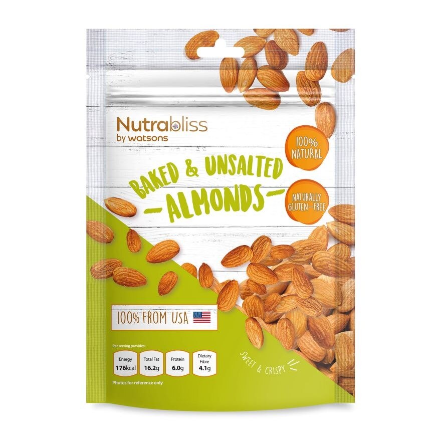 Baked Unsalted Almonds 180g x 3s