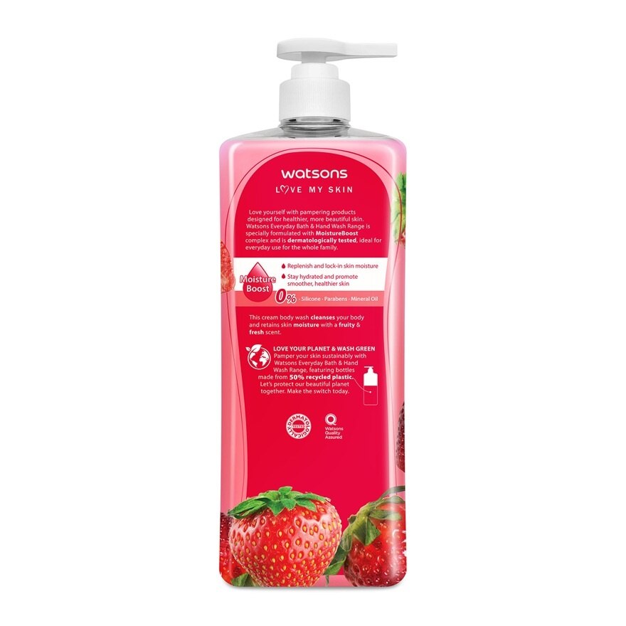 Strawberry Cream Body Wash 1000Ml x 3s