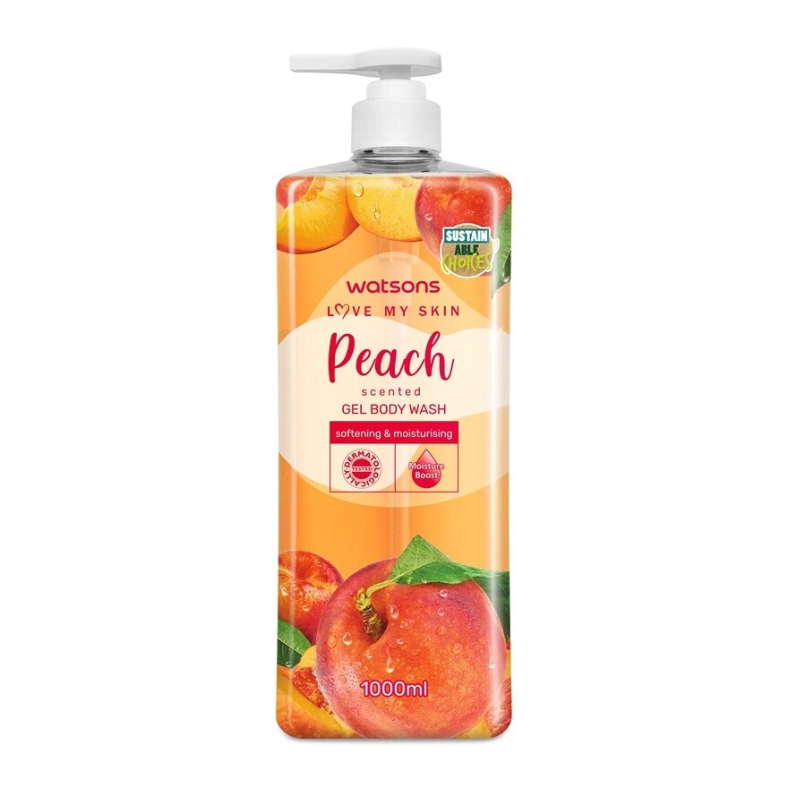 Peach Scented Gel Body Wash x 3s