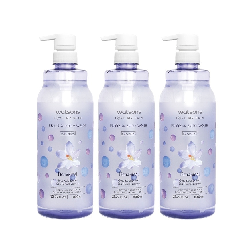 Botanical Body Wash-Freesia 1L x 3s