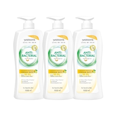 WATSONS - Orange Lime Rejuvenating Antibacterial Cream Bath 1000Ml x 3s