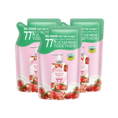 WATSONS - Strawberry Yoghurt Scented Hand Soap Cream Refill x 3s