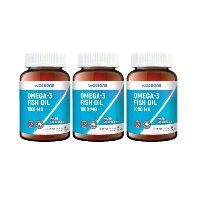 WATSONS - Omega 3 Fish Oil 1000mg 90's x 3s