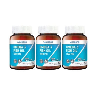 WATSONS, Omega 3 Fish Oil 1000mg 90's x 3s | Watsons Malaysia