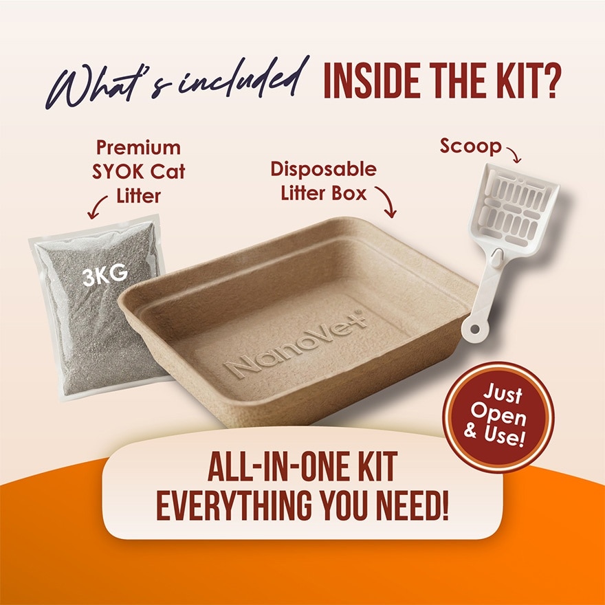 Disposable Cat Litter Kit 3.3kg