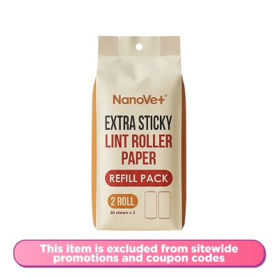 NANOVET - Lint Roller Paper (Refill Pack) 2 roll