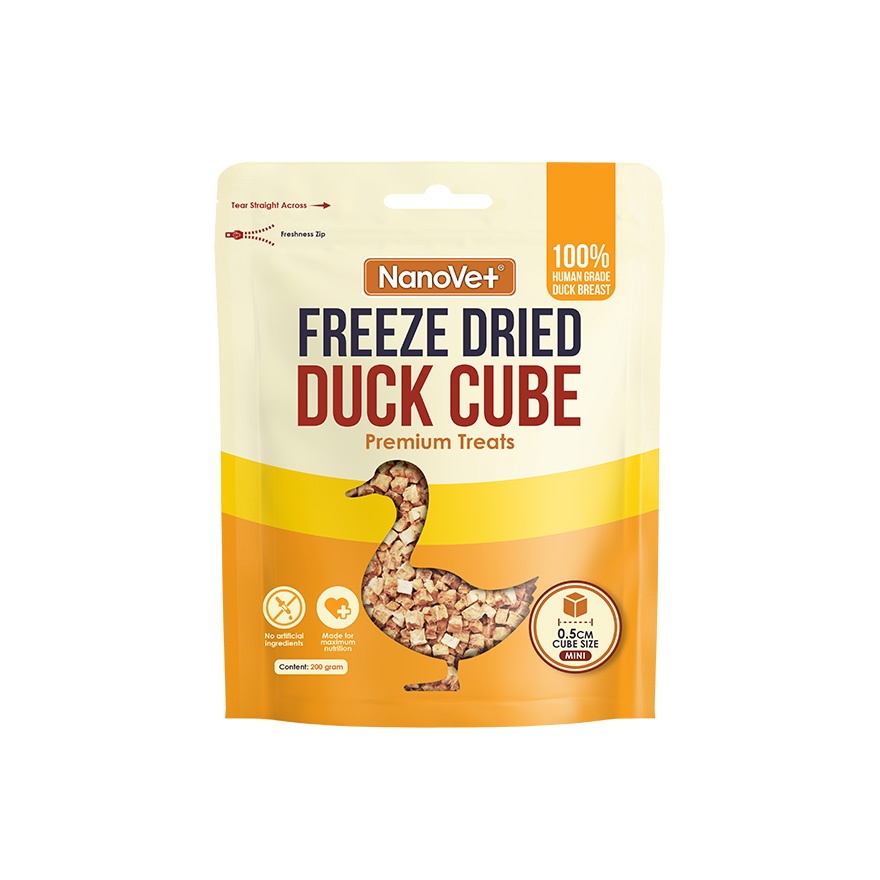 Freeze Dried Duck Cube Premium Treats 200gm
